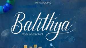 Balithya Script Font › Fontesk