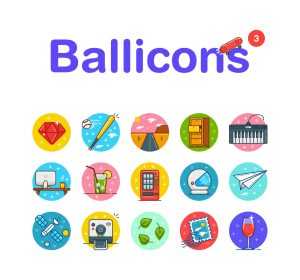 Ballicons Free Flat Icons Set (Ai)