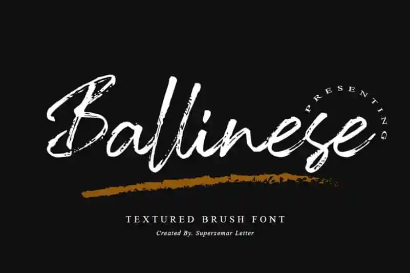 Ballinese Brush Font