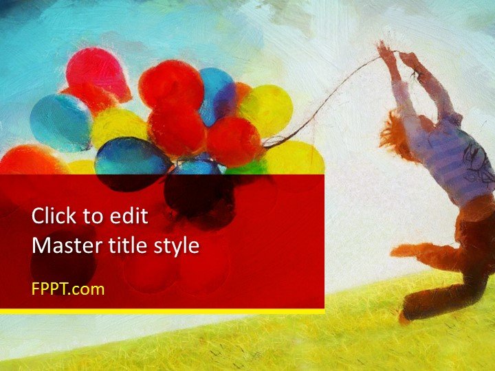 Balloons for Kids PowerPoint Template
