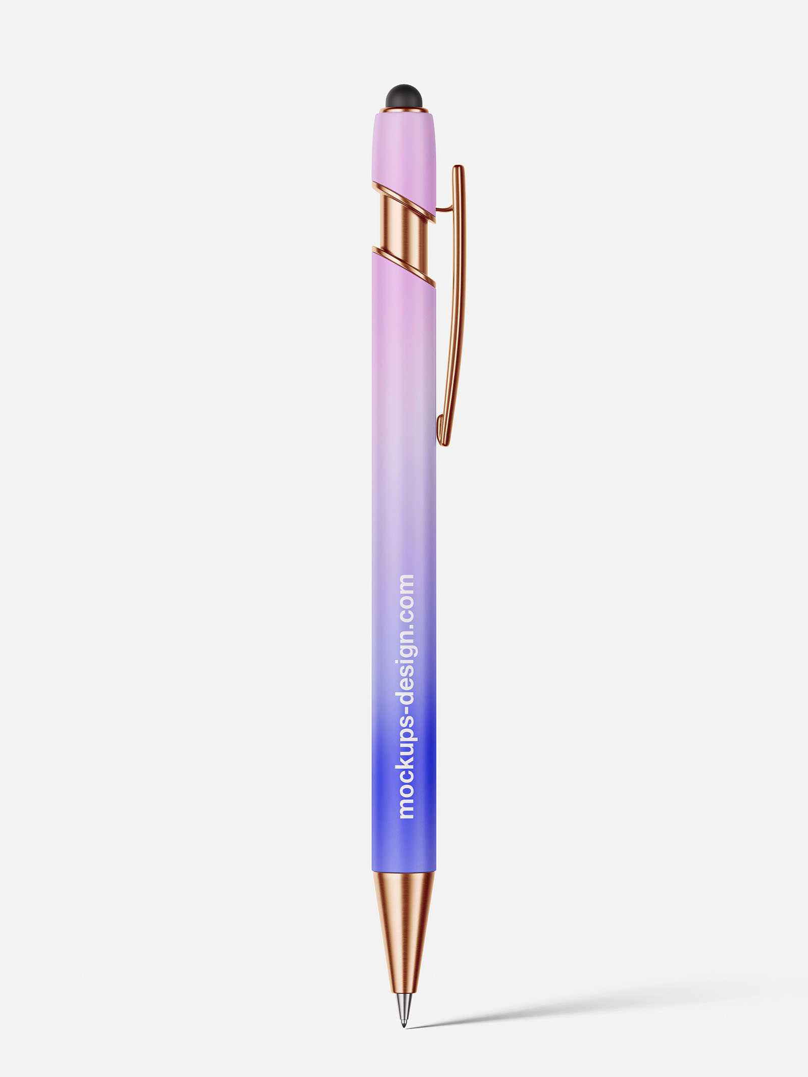Ballpoint pen with stylus mockup