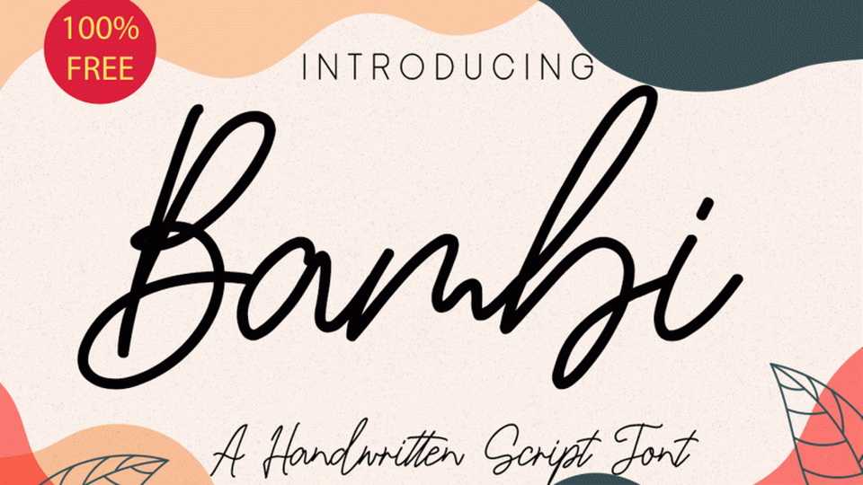Bambi Handwritten Script Font › Fontesk