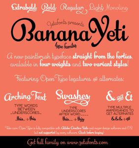 Banana Yeti Font