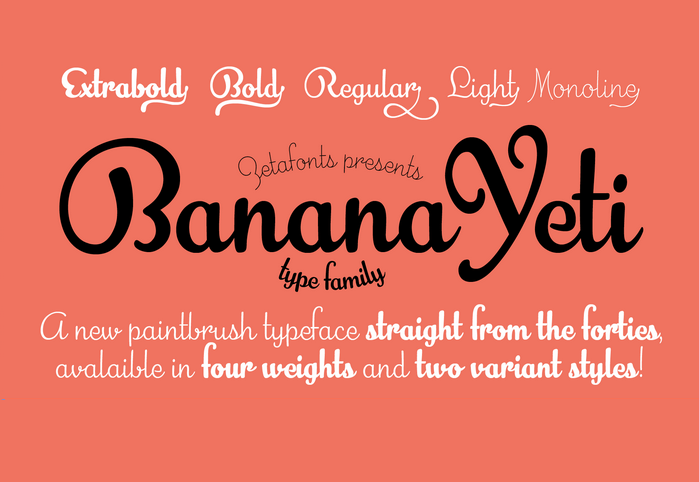 Banana Yeti Script Font