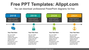 Band Text Boxes PowerPoint Diagram