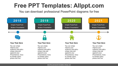 Band Text Boxes PowerPoint Diagram