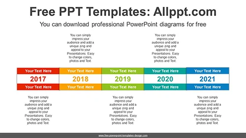 Bands Text Box PowerPoint Diagram
