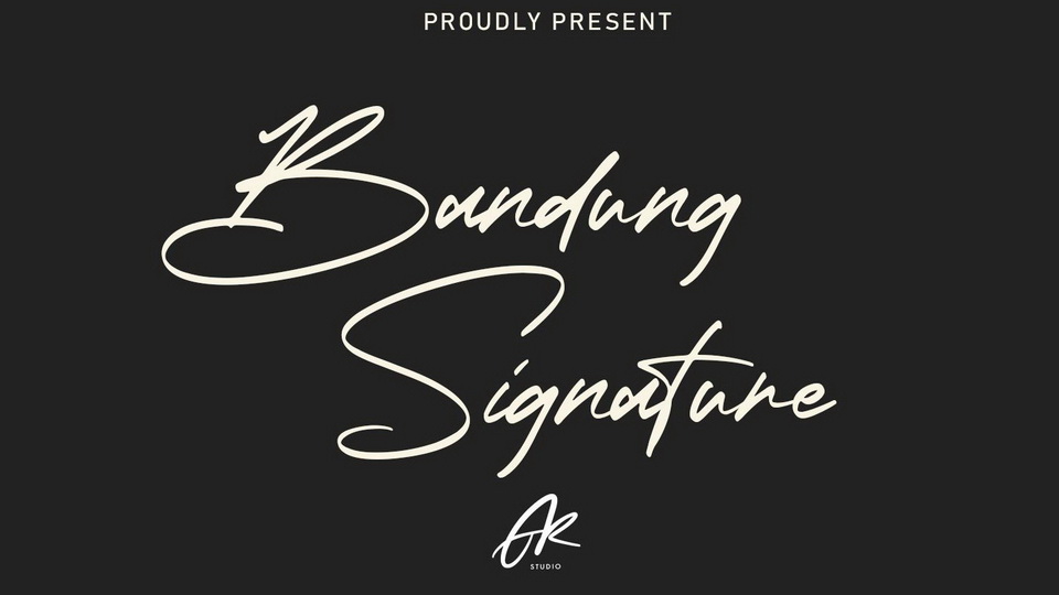 Bandung Signature Font › Fontesk