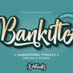Bankitte Handlettered Font - Fonte Grátis Bankitte Handlettered Font