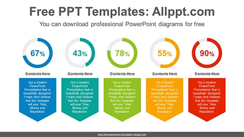 Banner donut chart PowerPoint Diagram Template