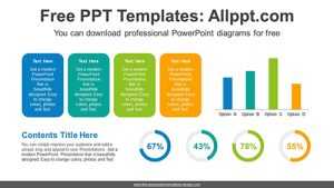 Banner Doughnut-Bar Charts PPT Diagram