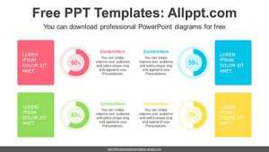 Banner Doughnut Charts Diagram Template