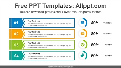 Banner doughnut charts PowerPoint Diagram Template