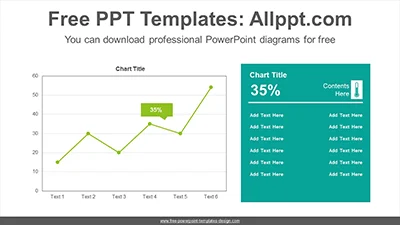 Banner highlight line chart PowerPoint Diagram Template