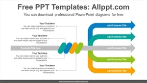 Bar arrow flow PowerPoint Diagram Template