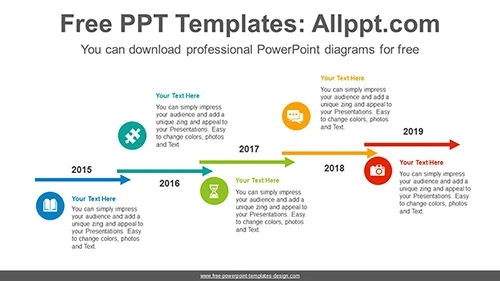 Bar arrow stairs PowerPoint Diagram Template