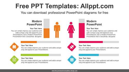 Bar Chart Comparative PowerPoint Diagram