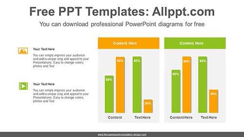 Bar Chart Comparative PPT Diagram