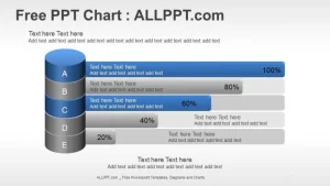 Bar Chart PPT Diagram With Cylinders
