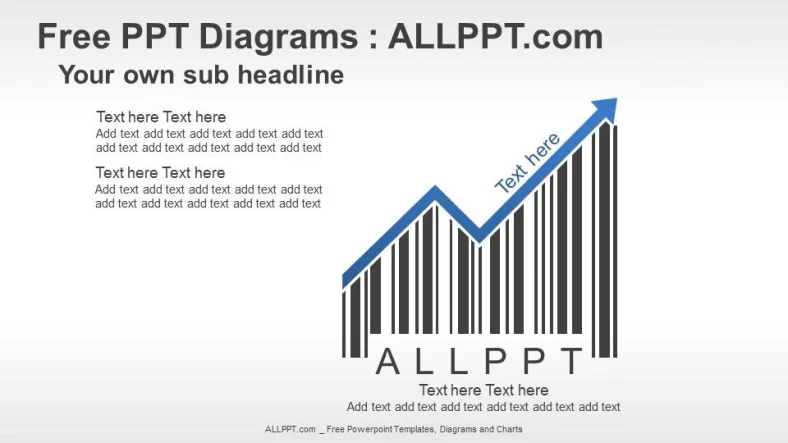 Bar code Stair PPT Diagrams