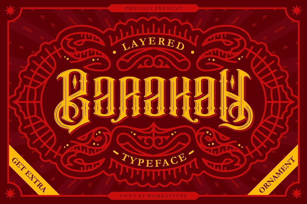 Barakah Layered Typeface