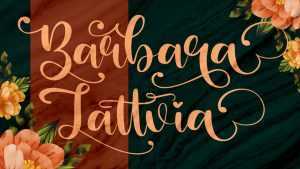 Barbara Lattvia Script Font › Fontesk