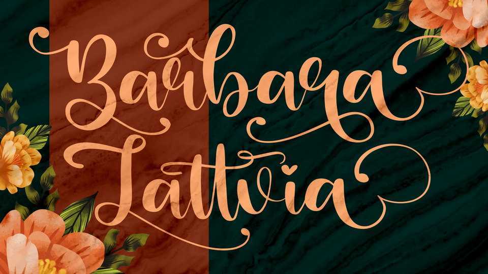 Barbara Lattvia Script Font › Fontesk