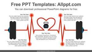 Barbell Heart Beat PowerPoint Diagram