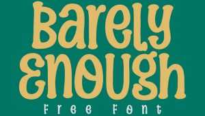 Barely Enough Font › Fontesk