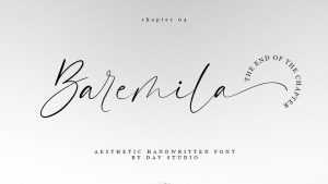 Baremila Script Font › Fontesk