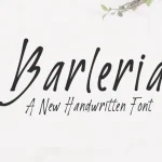 Barleria Script Font