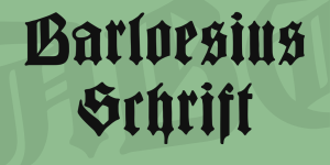 Barloesius Schrift Font