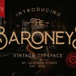 Baroneys - Vintage Typeface - Fonte Grátis Baroneys - Vintage Typeface