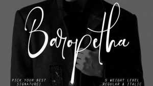 Baropetha Signature Script Font › Fontesk