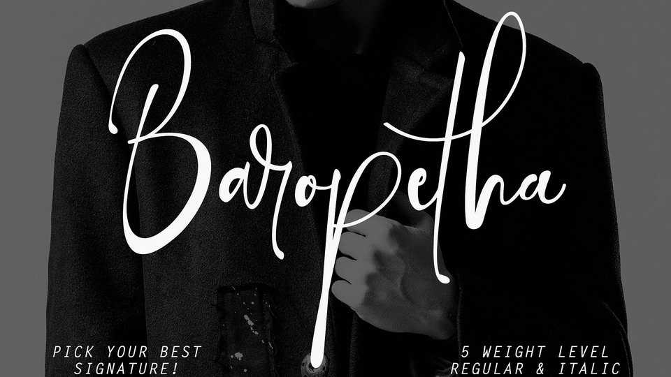 Baropetha Signature Script Font › Fontesk