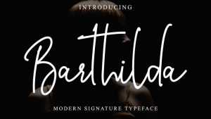 Barthilda Script Font › Fontesk