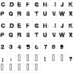 Mapa de caracteres da fonte Base 02 Font