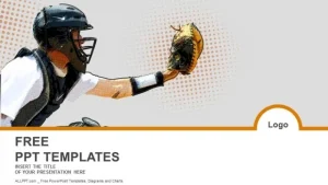 Baseball catcher PowerPoint Templates