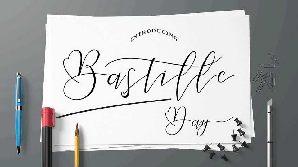 Bastille Day Script Font › Fontesk