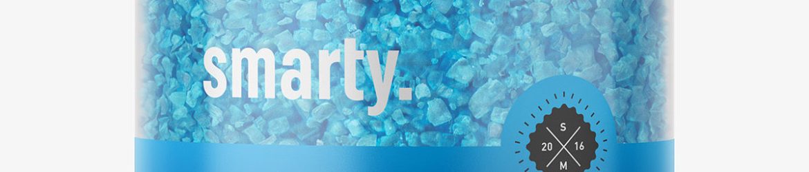 Bath salt mockup / blue