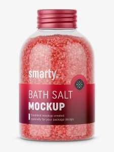 Bath salt mockup / red