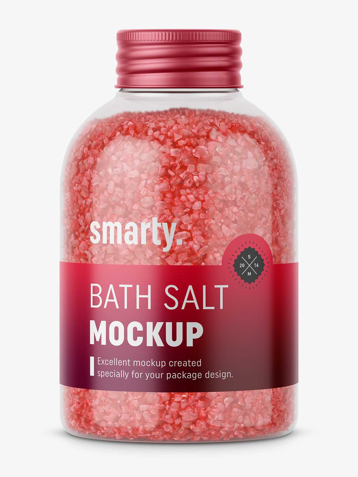Bath salt mockup / red
