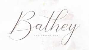 Bathey Script Font › Fontesk