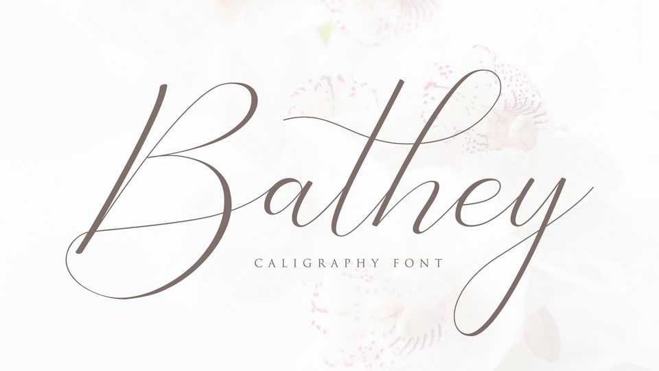 Bathey Script Font › Fontesk