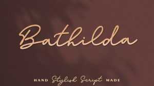 Bathilda Script Font › Fontesk