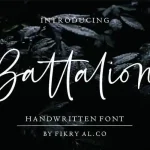 Battalion Handwritten Font