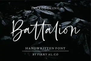 Battalion Handwritten Font
