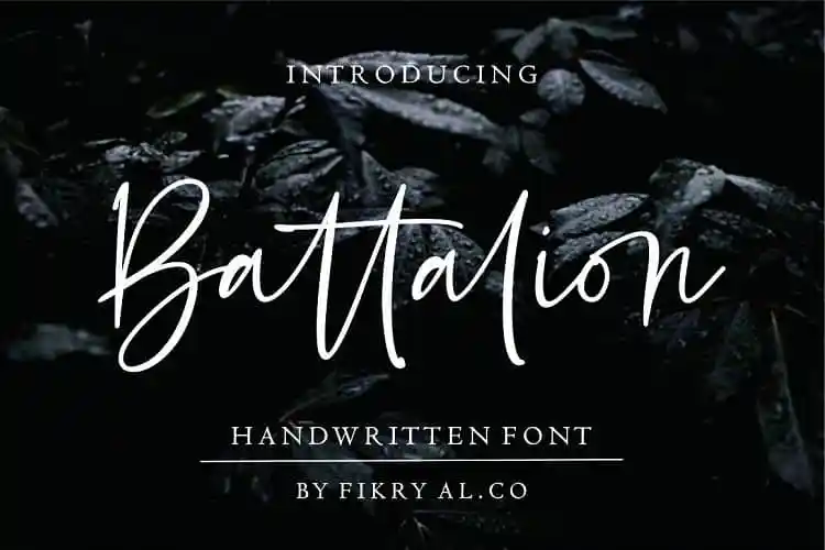 Battalion Handwritten Font