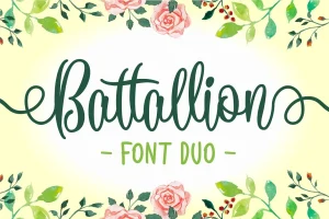 Battallion Script Font