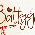 Battgge Brush Font - Fonte Grátis Battgge Brush Font
